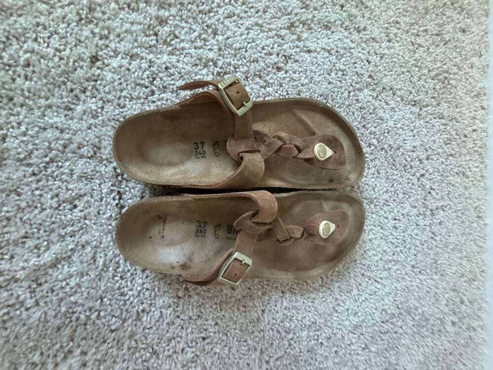 Birkenstock Women's Gizeh Braided Leather Sandals Size 37